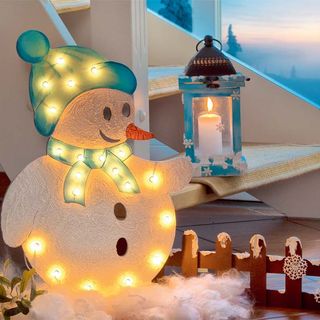 Bałwan ze światełkami