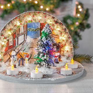 Instrukcje: Łuk świetlny ze sceną jarmarku bożonarodzeniowego