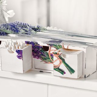 Drawer shelf in country house style