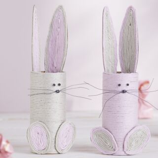 Hasen aus Papprollen