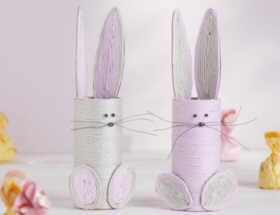 Hasen aus Papprollen