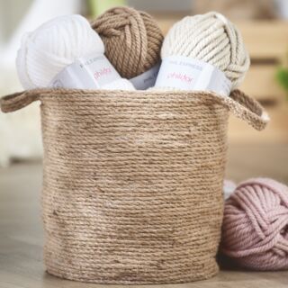 Korb aus Sisalkordel