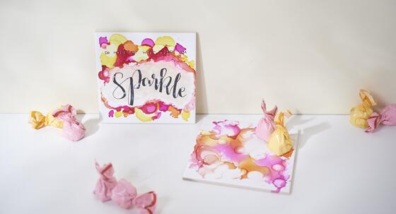 Fliesen mit Alcohol Ink
