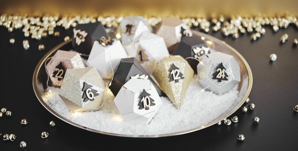 Adventskalender Kristall selber basteln
