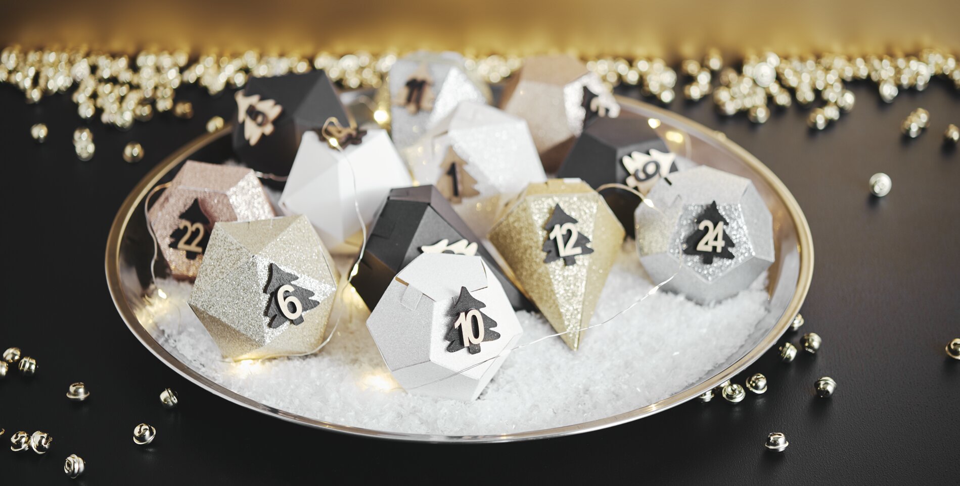 Adventskalender Kristall selber basteln