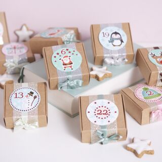 Adventskalender aus Faltschachteln basteln