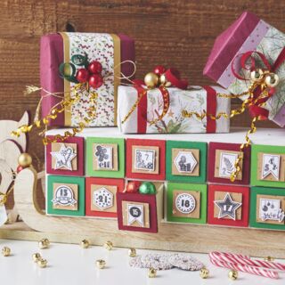 Adventskalender Schlitten mit Rentier