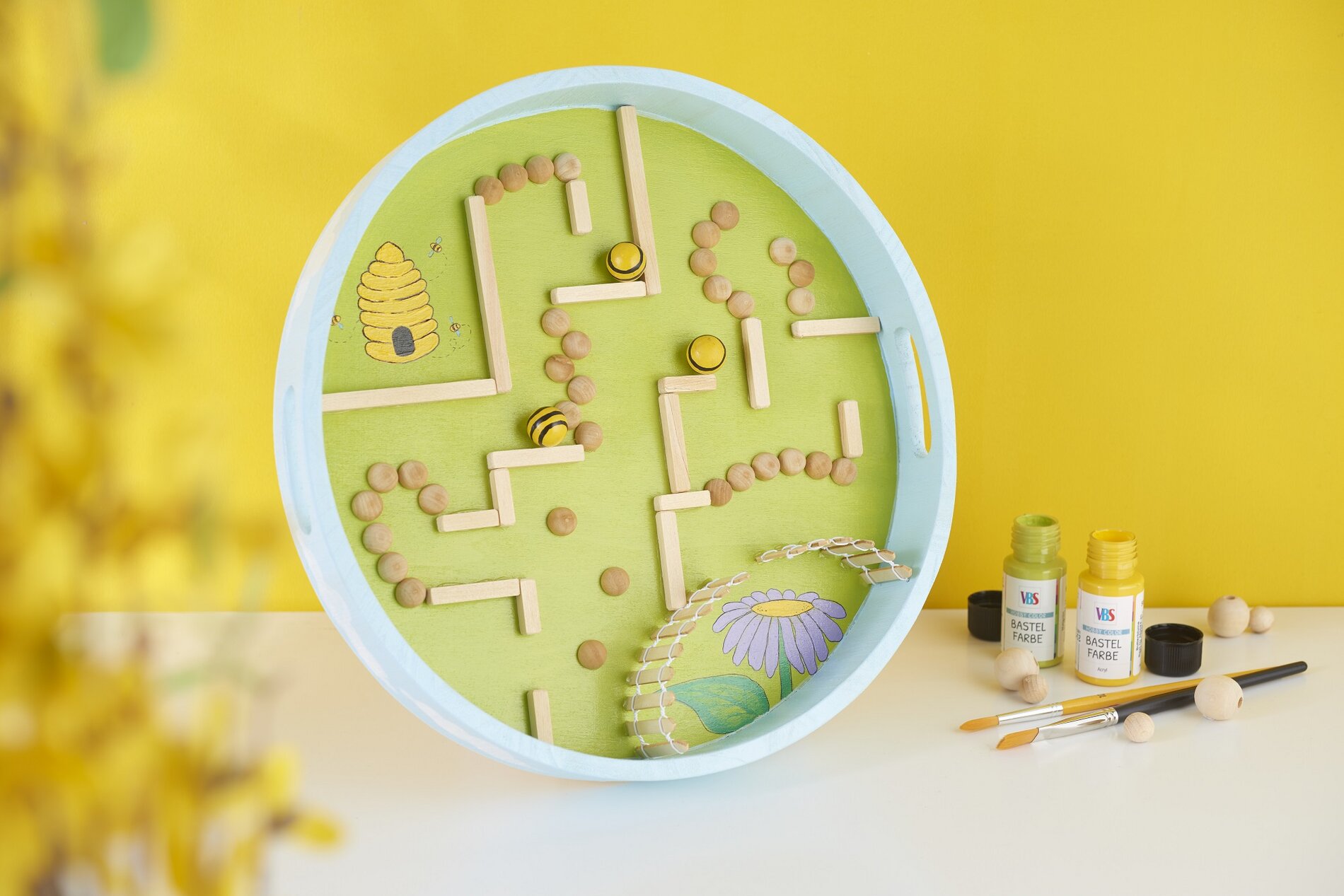 Kinderspiel Labyrinth basteln