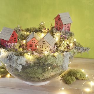 Miniature landscape with cottage