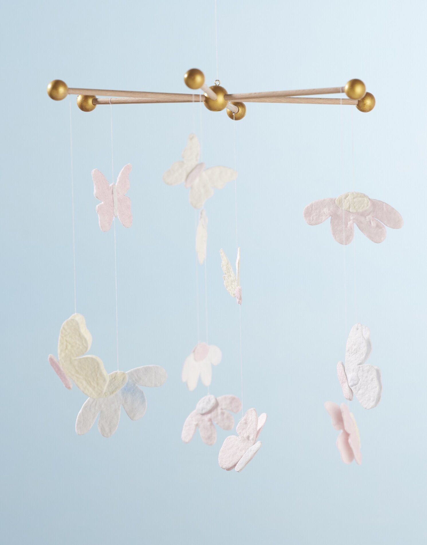 Schmetterling Mobilé aus handgeschöpftem Papier