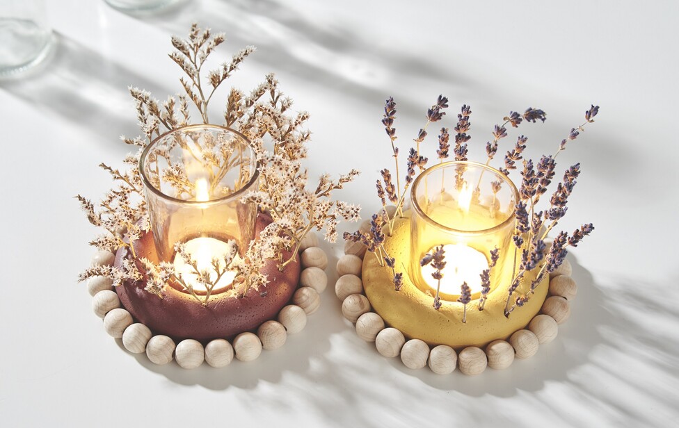 Trockenblumen Tischkranz