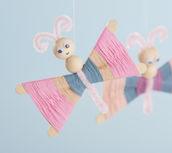 schmetterlinge aus holzspatel