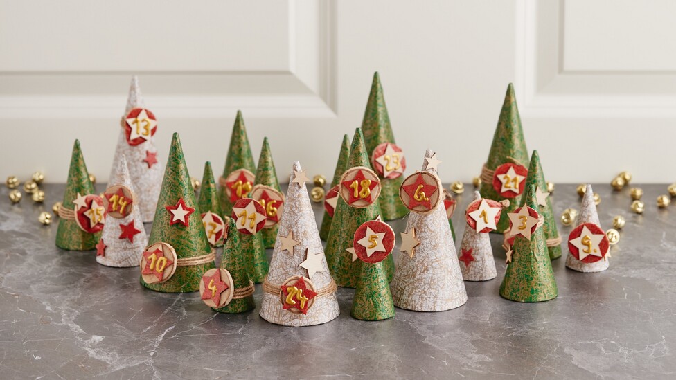 Adventskalender Pappkegel