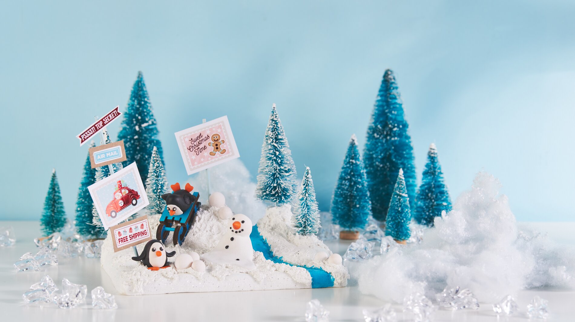 miniaturlandschaft pinguine