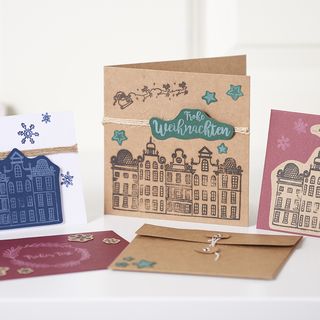 Stemplowane kartki świąteczne