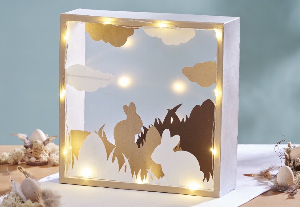 Österliche Szene aus Papier