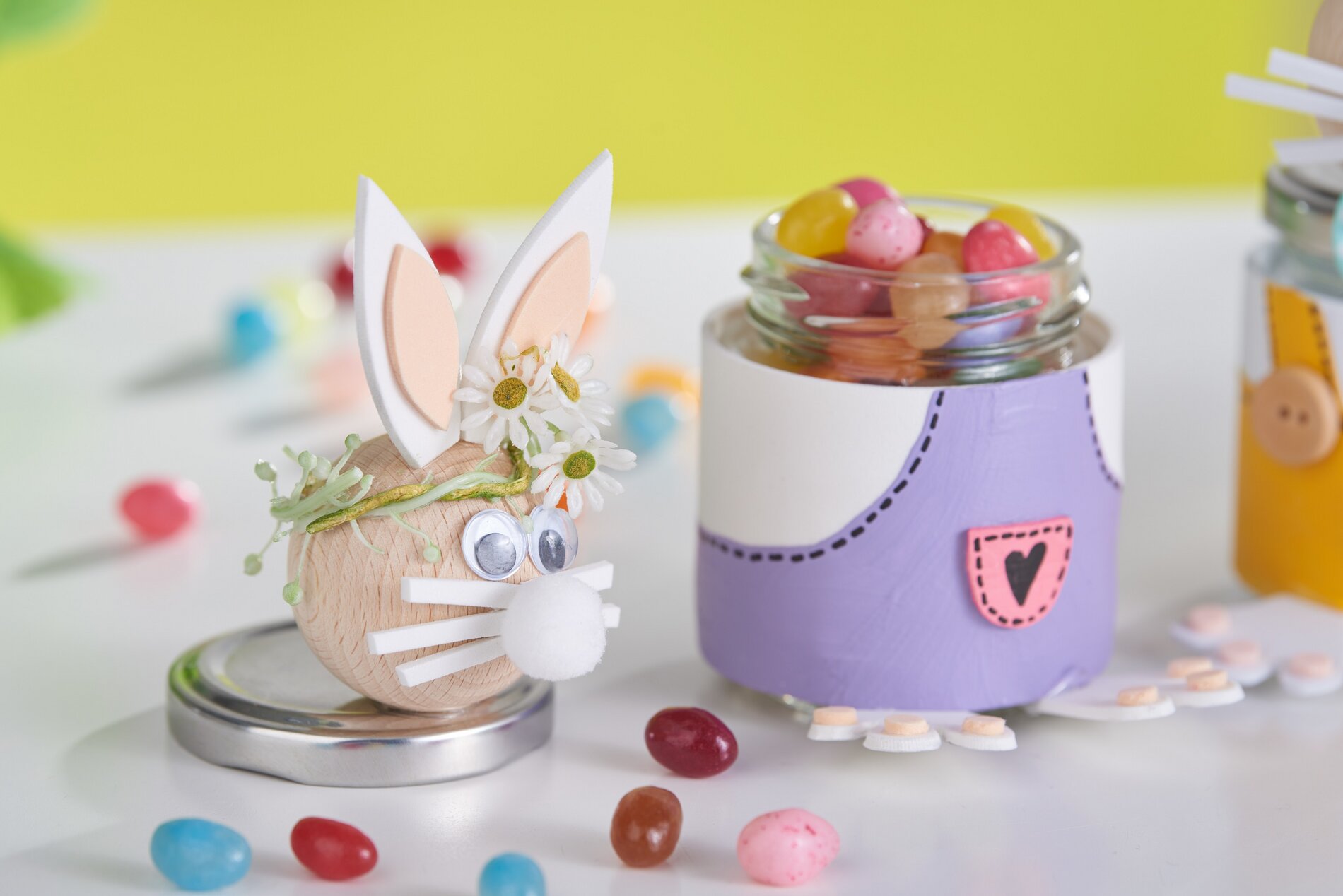 Hasengläser für Ostern basteln