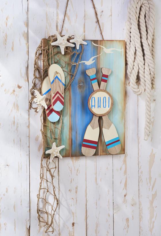 Sommerliche Collage im maritimen Stil