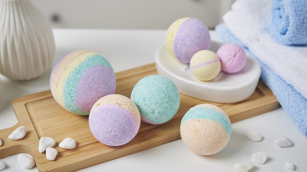 Bunte Badekugeln herstellen