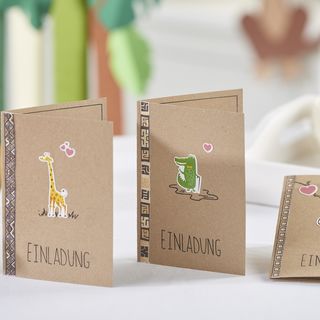 Einladungskarte für die Dschungelparty