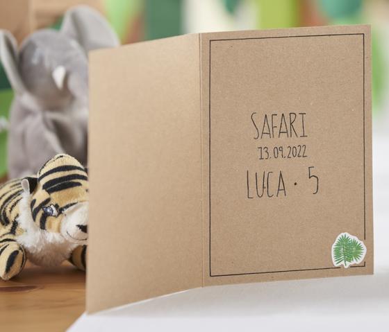 DIY Einladungskarte zur Dschungelparty