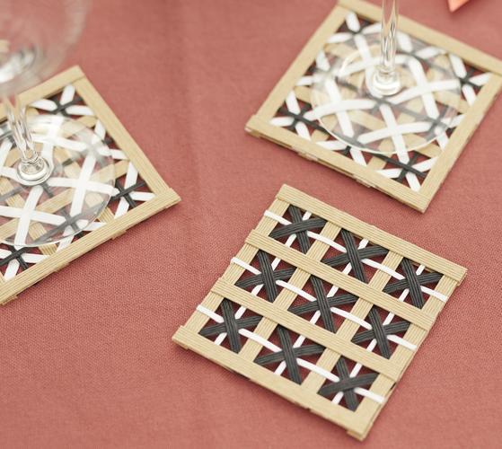 DIY Glasuntersetzer aus Paper Straps