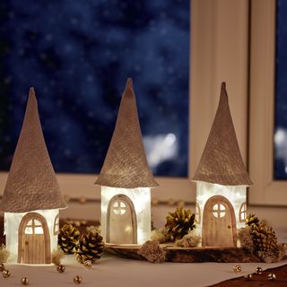 winterdorf aus sternenfolie