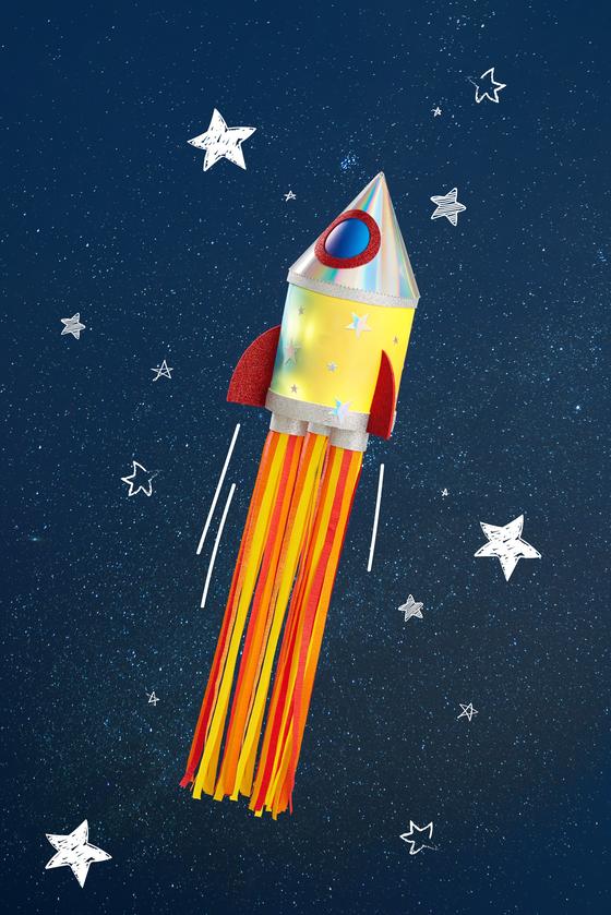 Raketen Laterne basteln 
