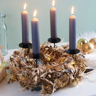 Trockenblumen Adventskranz