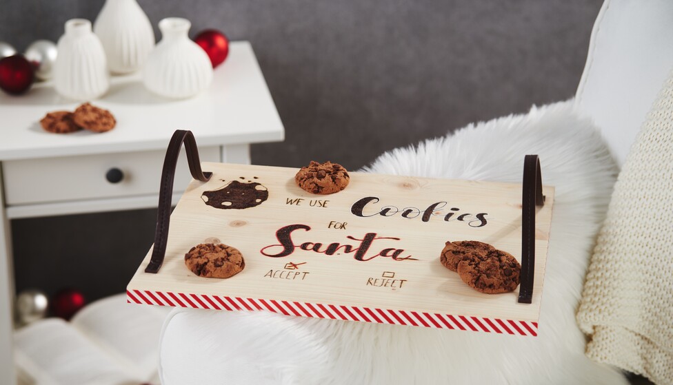 Tablett Brandmalerei