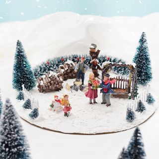 Miniaturowy krajobraz zimowy