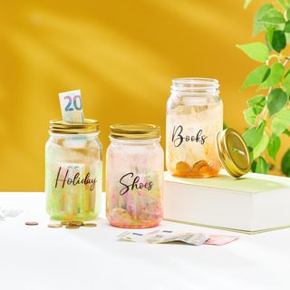 Spardose marmorieren