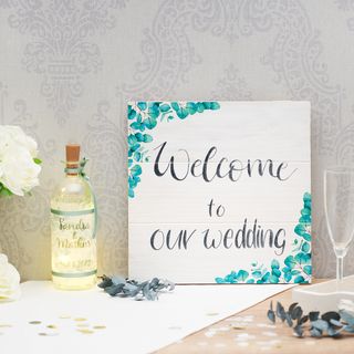 Hochzeit Willkommensschild