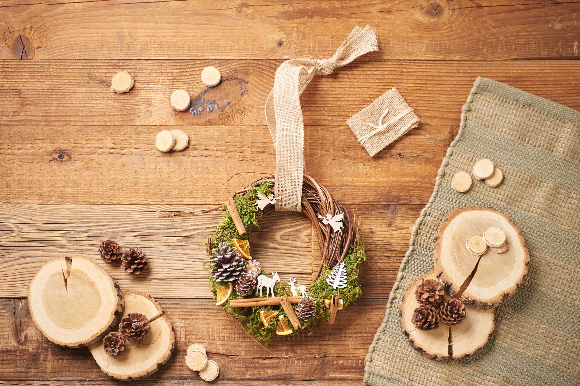 diy winterlicher kranz