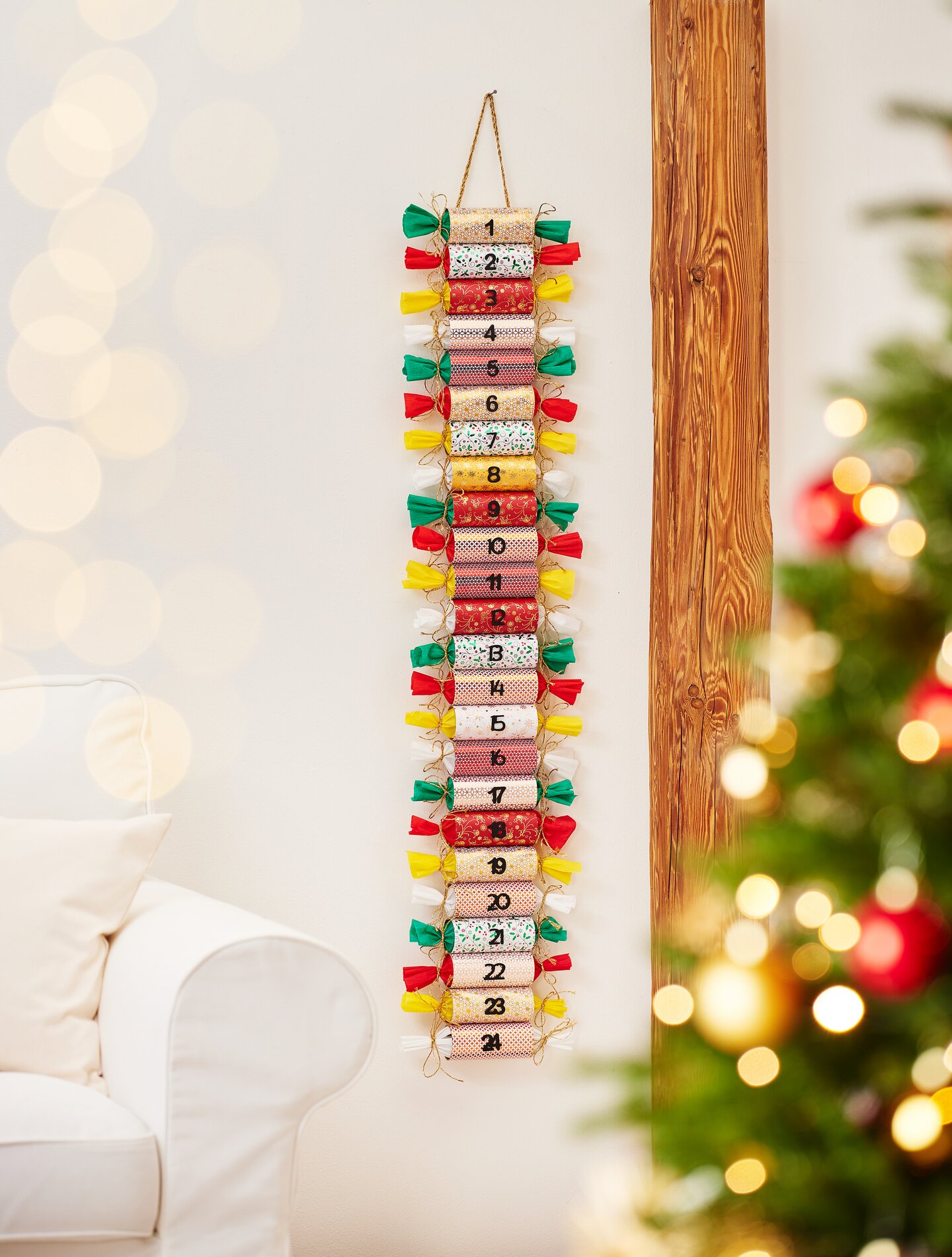 Adventskalender aus Papprollen