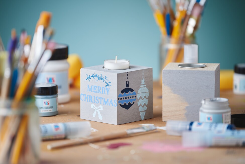 Teelichtwürfel weihnachtlich gestalten