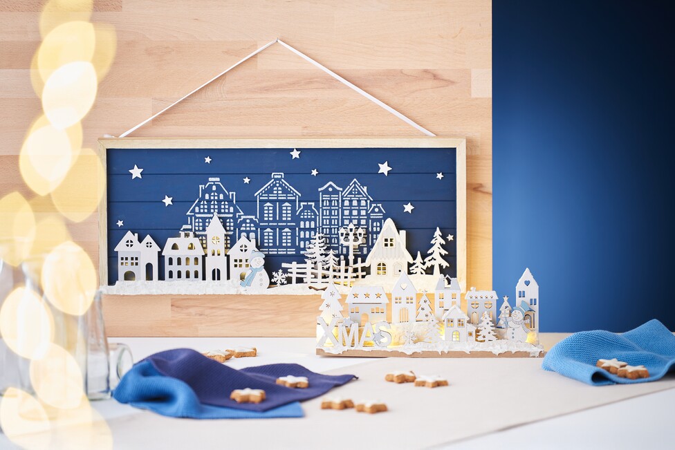 Winterlicher Rahmen mit passender Steckleiste