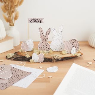 Easter decorations made from paper & wire