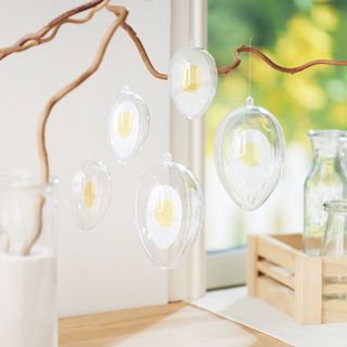 acrylic glass eggs with napkin technique