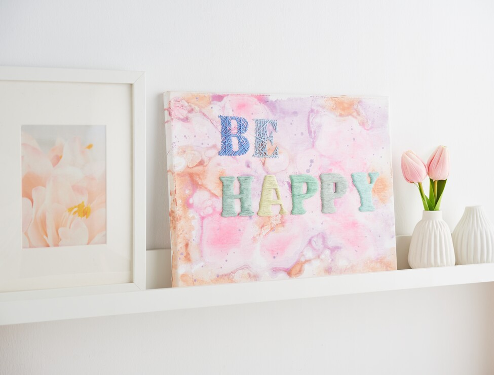 bestickter Keilrahmen