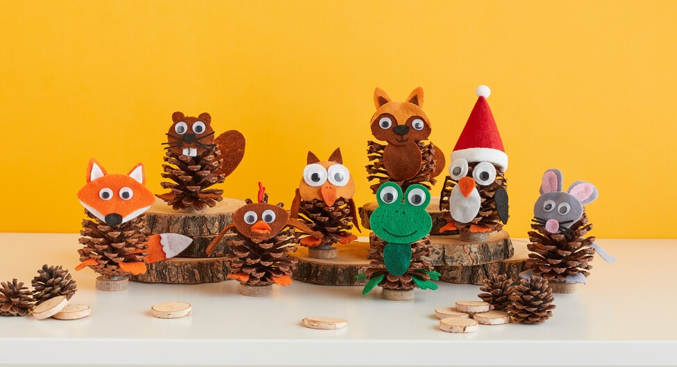 VBS Bastelset "Pinienzapfen-Tiere"