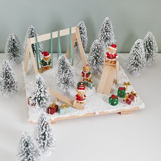 Świąteczna miniaturowa sceneria