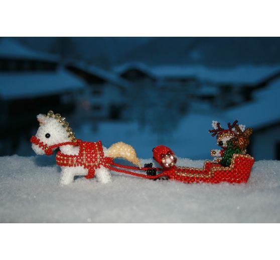 236_Perlenhase_Fahrt durch den Schnee - Basteln mit Rocailles _Kategorie Metallic