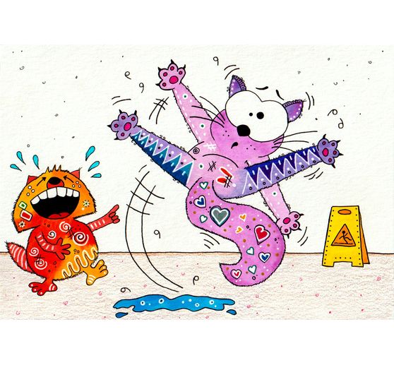 172_Dodo_Aquarellbild - Ausgerutscht