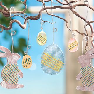 Instrukcje: Wielkanocny bukiet w kratkę