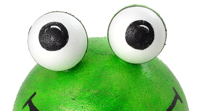 Einfach mit Kindern zu basteln: Ruckzuck ist man ein Frosch