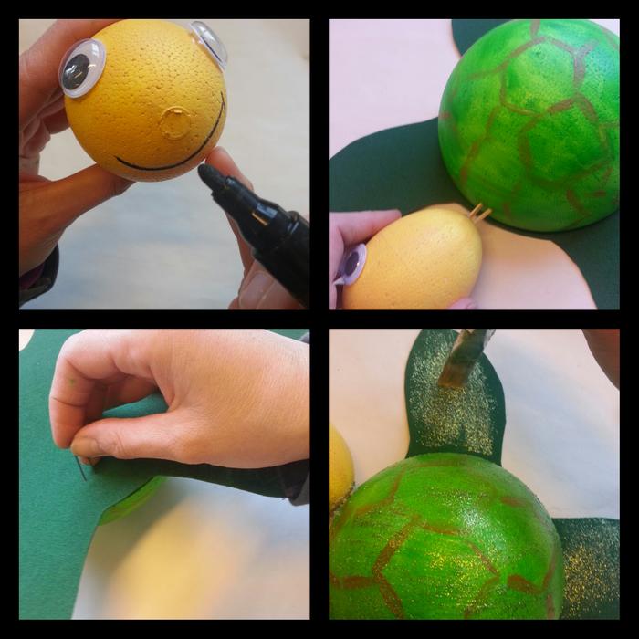 Anleitung Schildkröte aus Styropor Anleitung Schildkröte aus Styropor