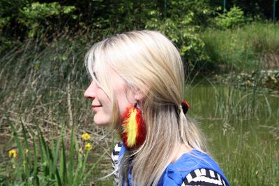 WM Ohrringe Feder WM-Accessoires für Frauen