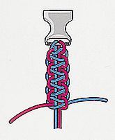 Anleitung f&uuml;r Paracord Armband Schritt 5