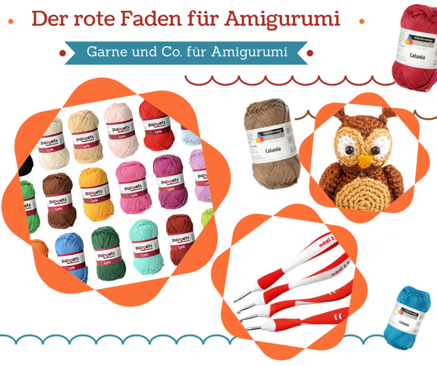 Der rote Faden f&uuml;r Wolle und Zubeh&ouml;r zum H&auml;keln von Amigurumi
